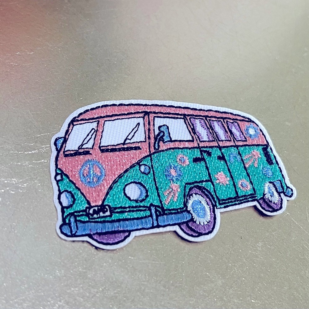 Hippie ☮️ ✌🏻 Peace Sign Bus Iron-On Patch